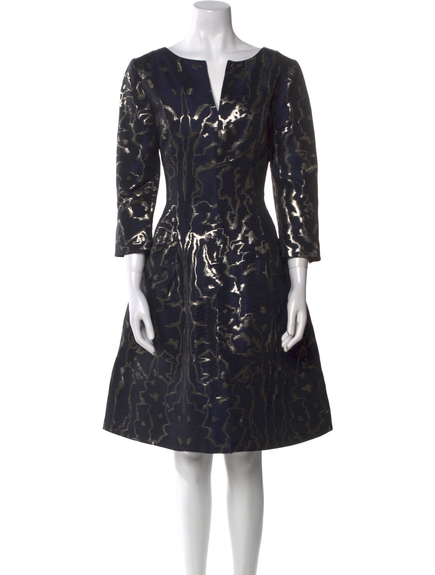 Oscar de la Renta Printed Knee-Length Dress