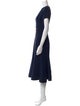 Oscar de la Renta Virgin Wool Midi Length Dress