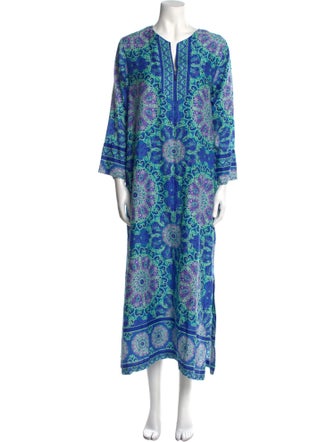 Oscar de la Renta Printed Long Dress
