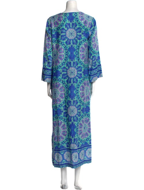 Oscar de la Renta Printed Long Dress