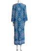 Oscar de la Renta Printed Long Dress