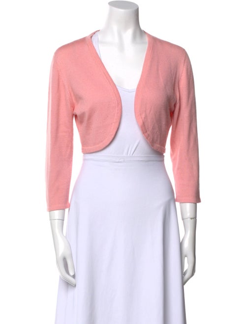 Oscar de la Renta Cashmere Open Front Sweater