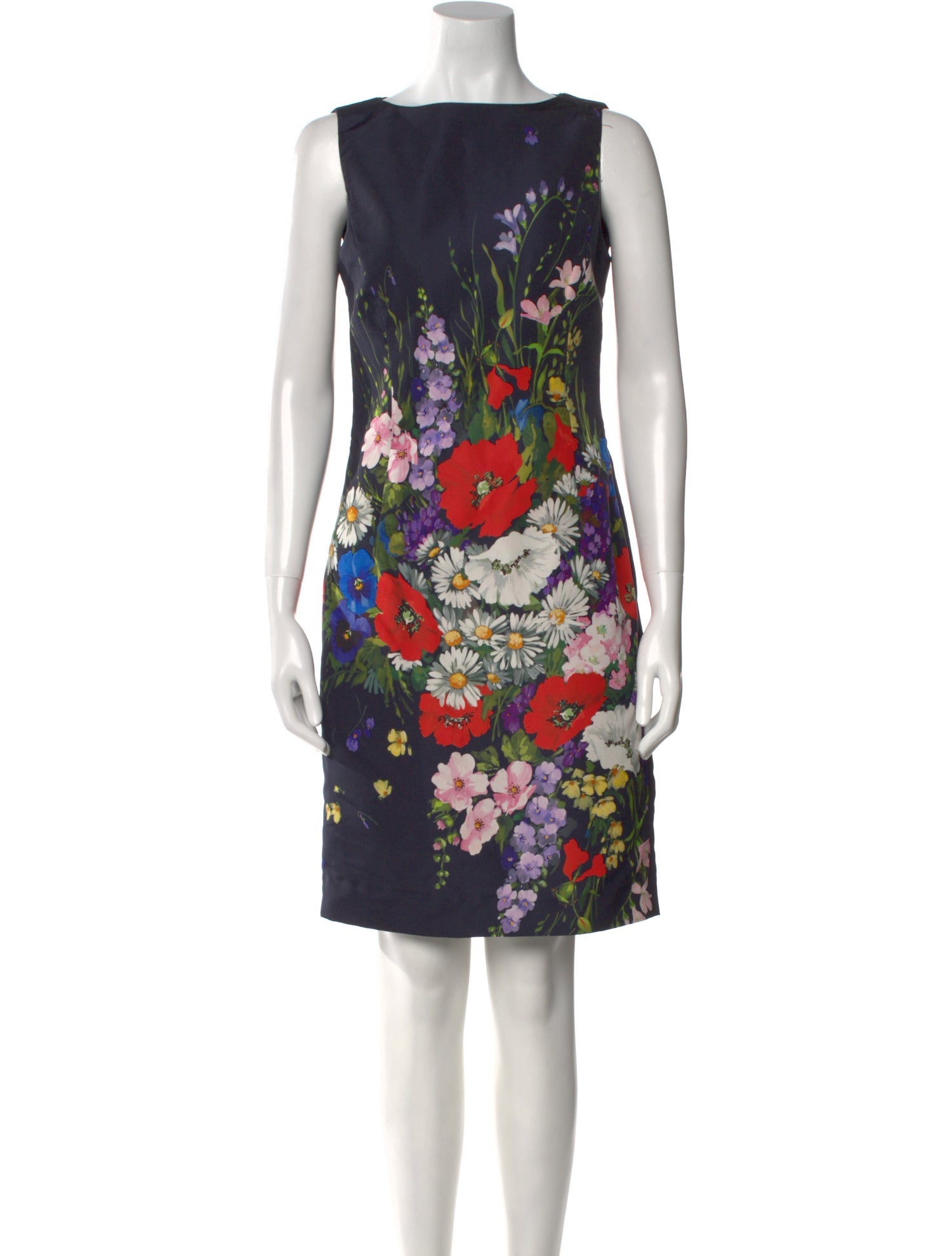 Oscar de la Renta Silk Knee-Length Dress