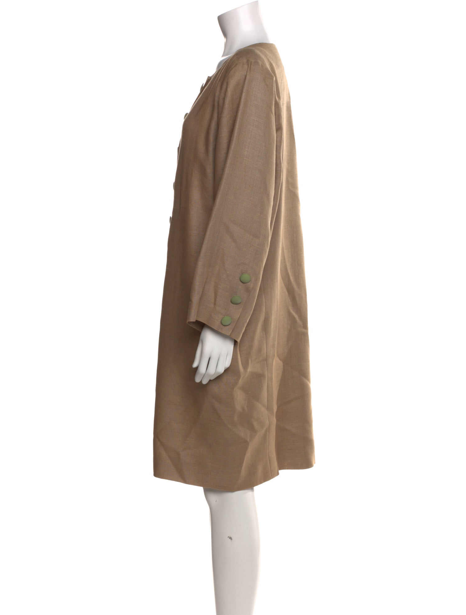 Oscar de la Renta Linen Knee-Length Dress