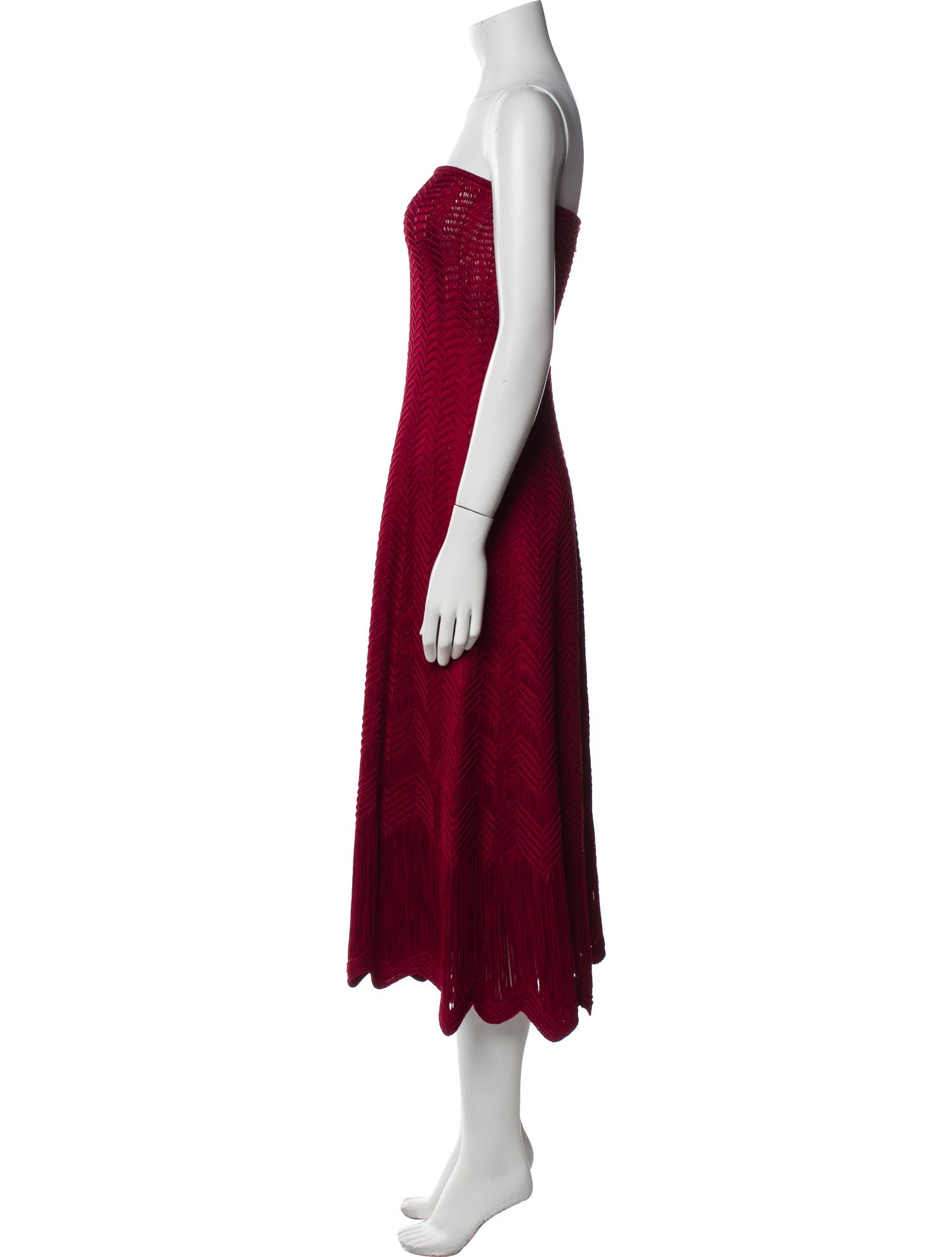 Oscar de la Renta Strapless Knee-Length Dress