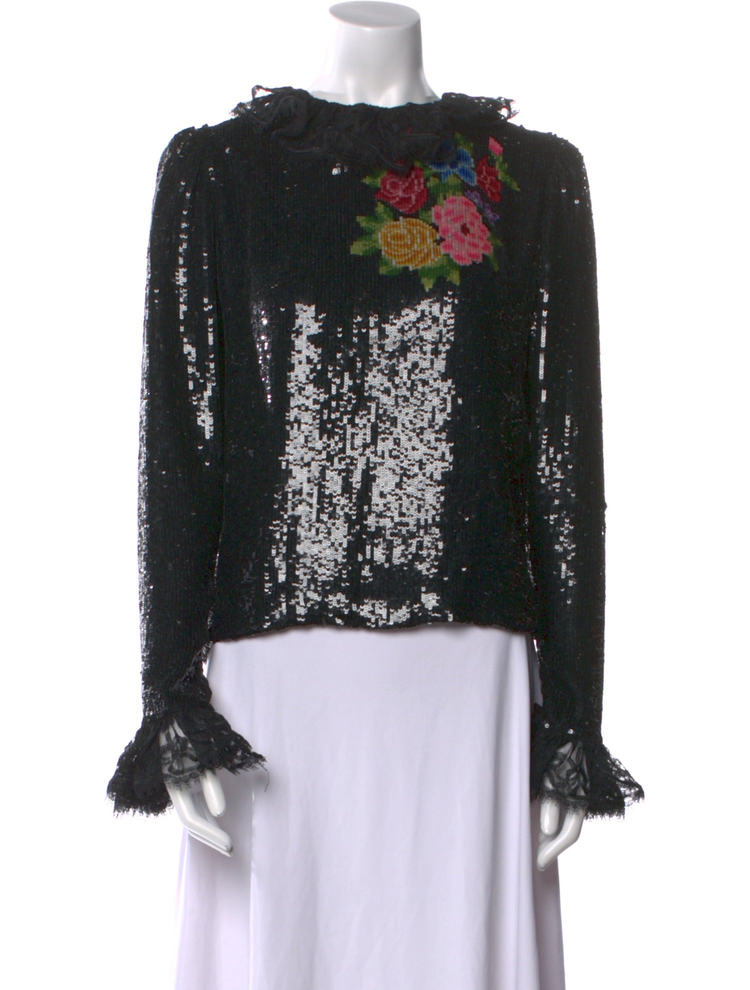 Oscar de la Renta Vintage Bateau Neckline Blouse