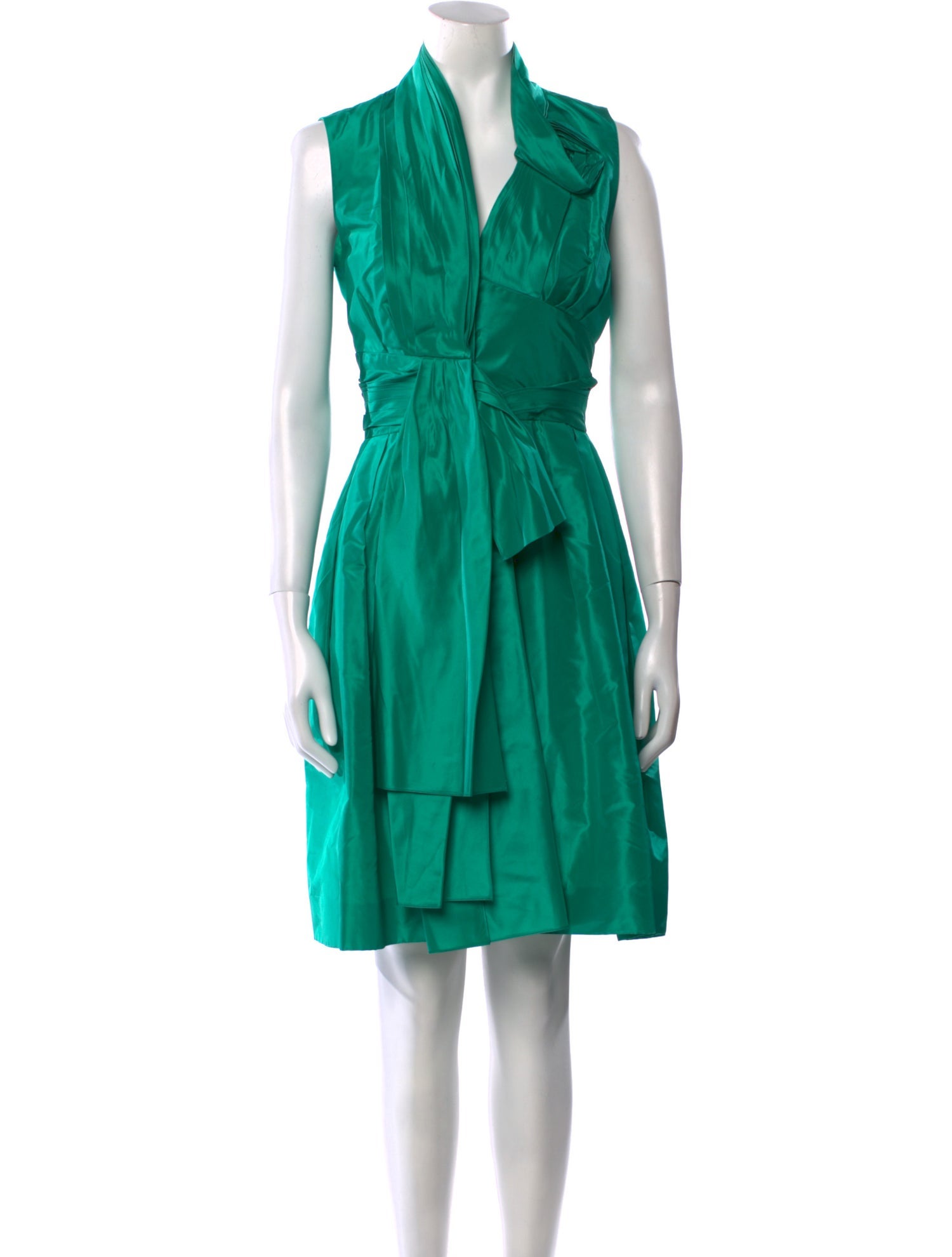 Oscar de la Renta Silk Knee-Length Dress