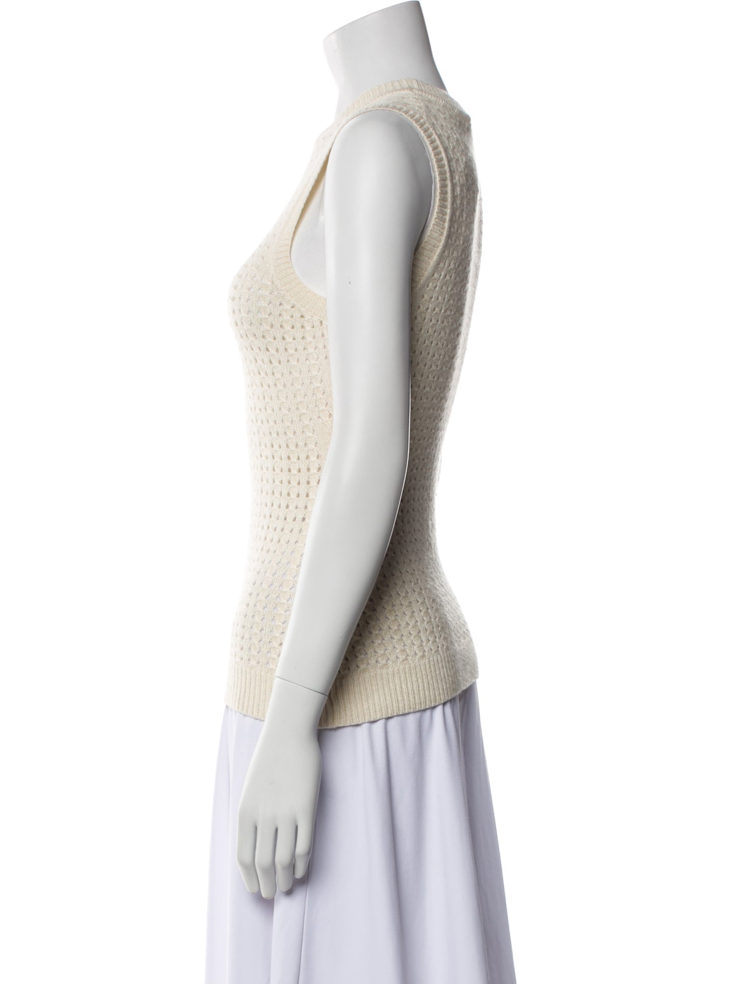 Oscar de la Renta Silk Crew Neck Top