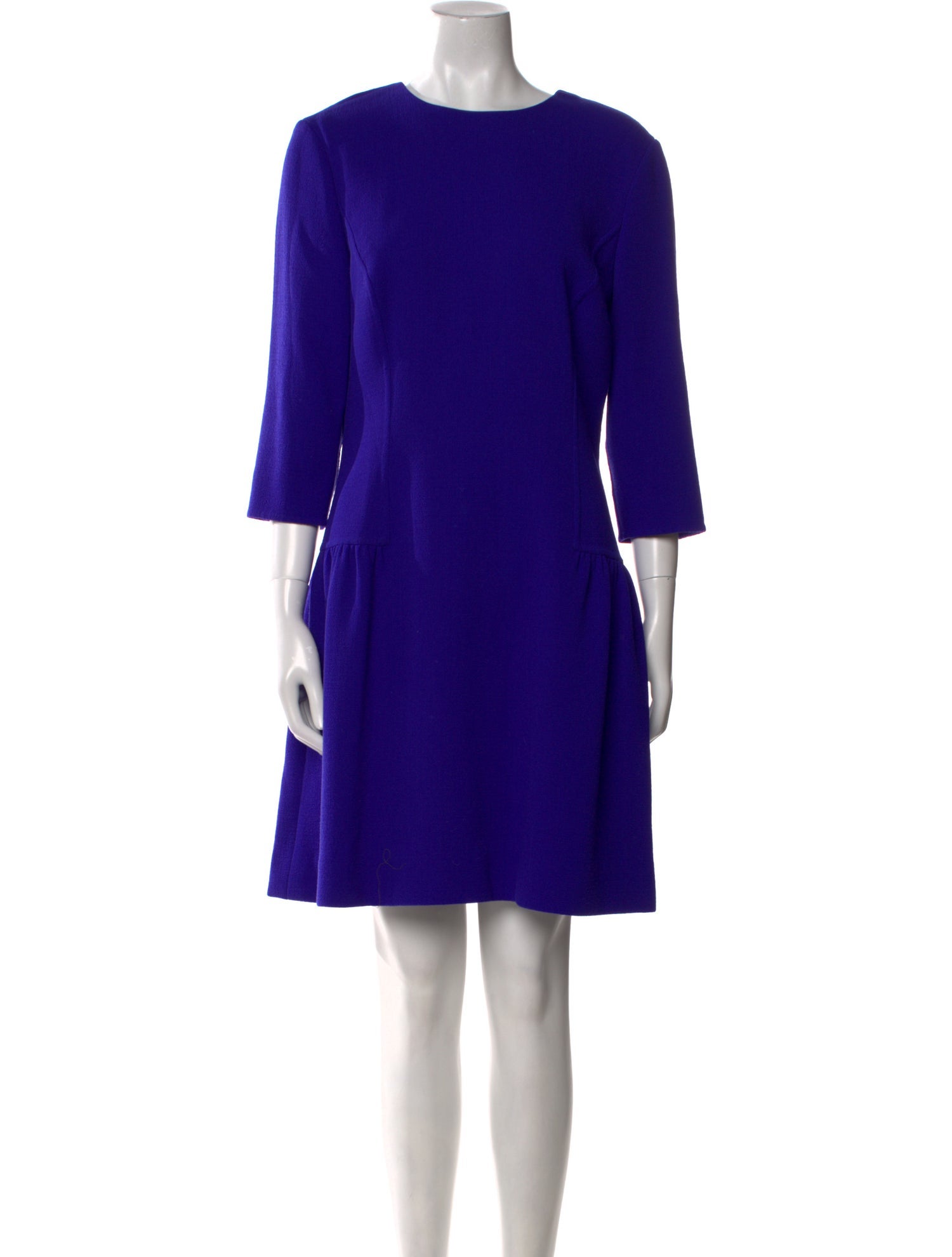 Oscar de la Renta Virgin Wool Knee-Length Dress