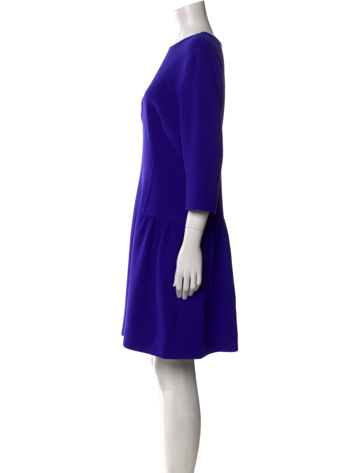 Oscar de la Renta Virgin Wool Knee-Length Dress