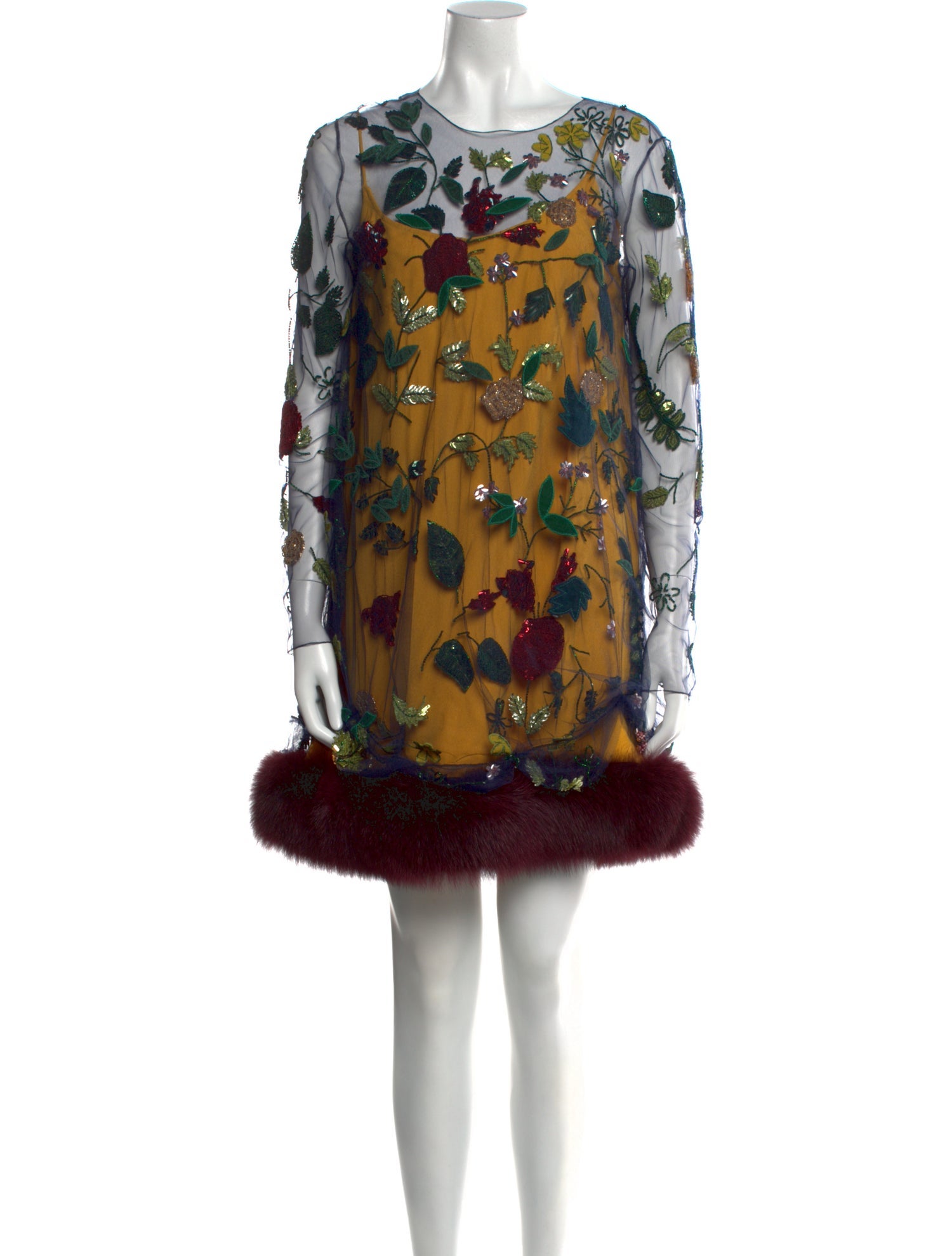 Oscar de la Renta Silk Mini Dress