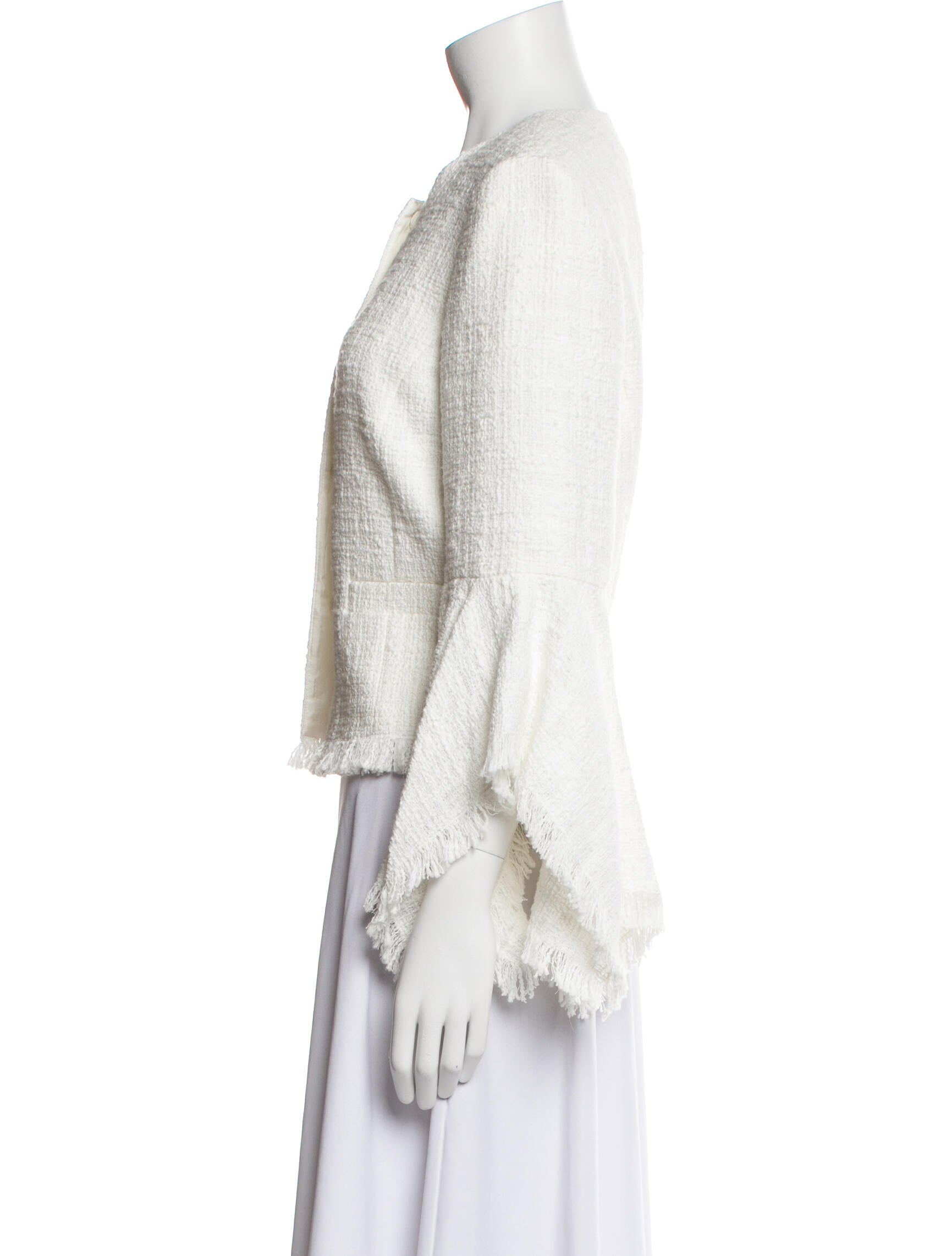 Oscar de la Renta Tweed Pattern Evening Jacket