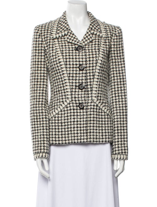 Oscar de la Renta 2008 Houndstooth Print Blazer