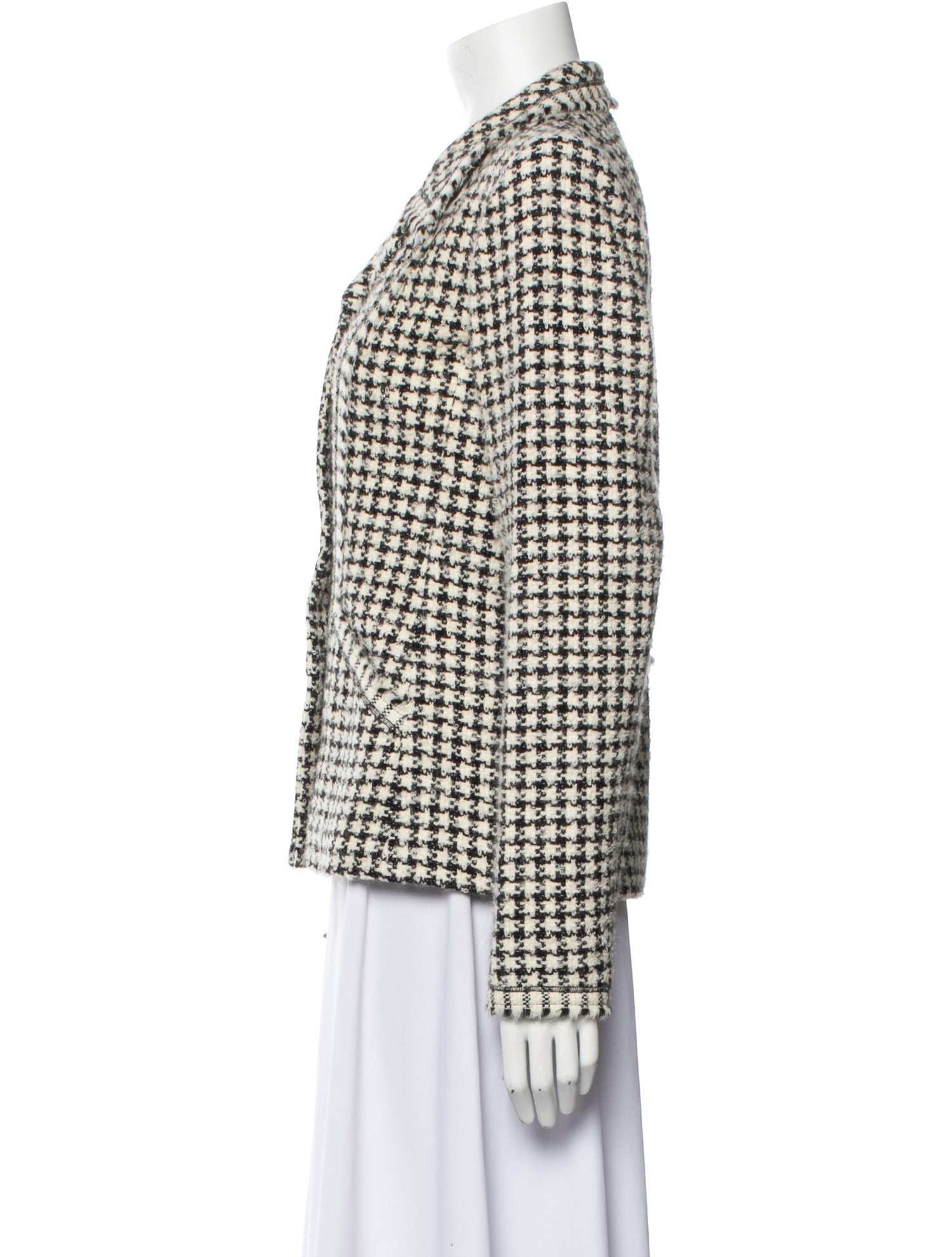 Oscar de la Renta 2008 Houndstooth Print Blazer