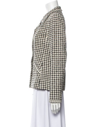 Oscar de la Renta 2008 Houndstooth Print Blazer