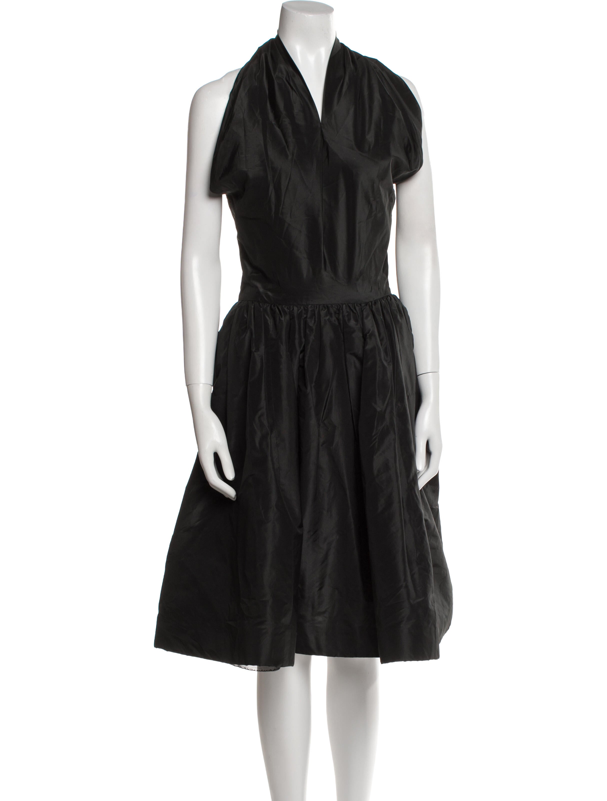 Oscar de la Renta Silk Midi Length Dress