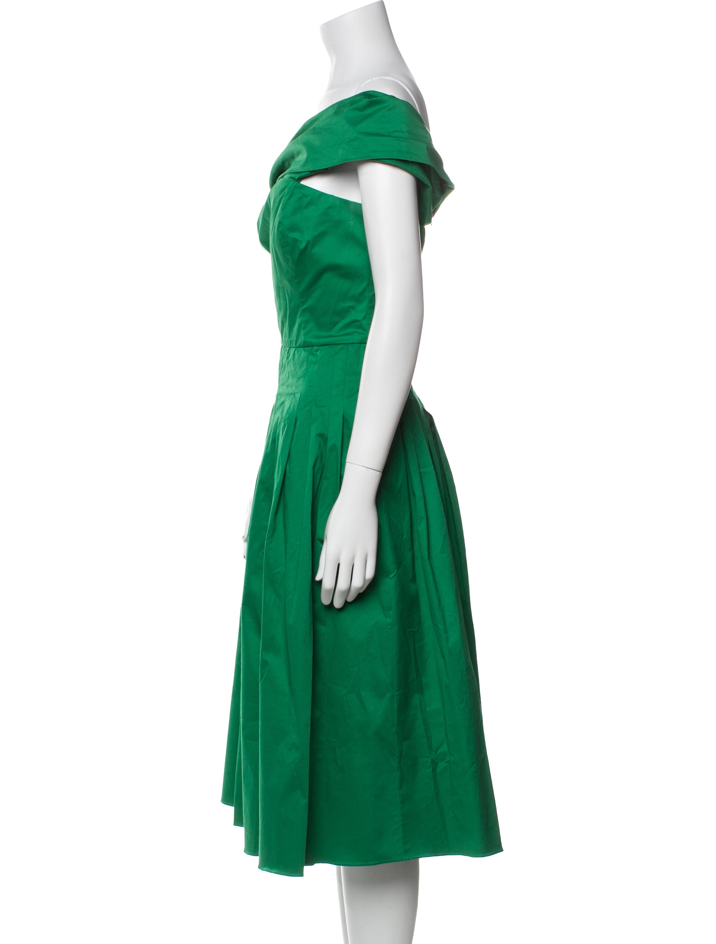 Oscar de la Renta Silk Midi Length Dress