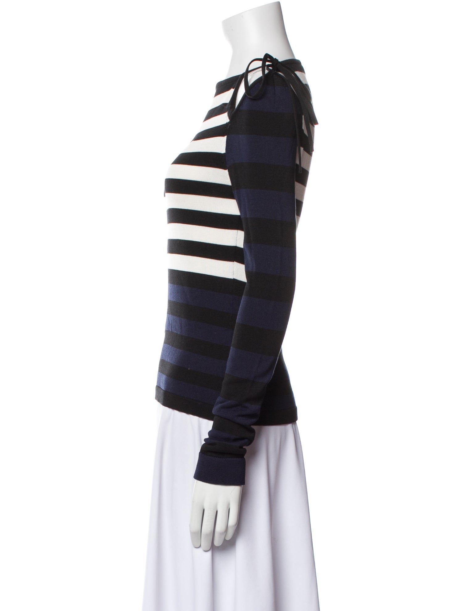 Oscar de la Renta Silk Striped Top