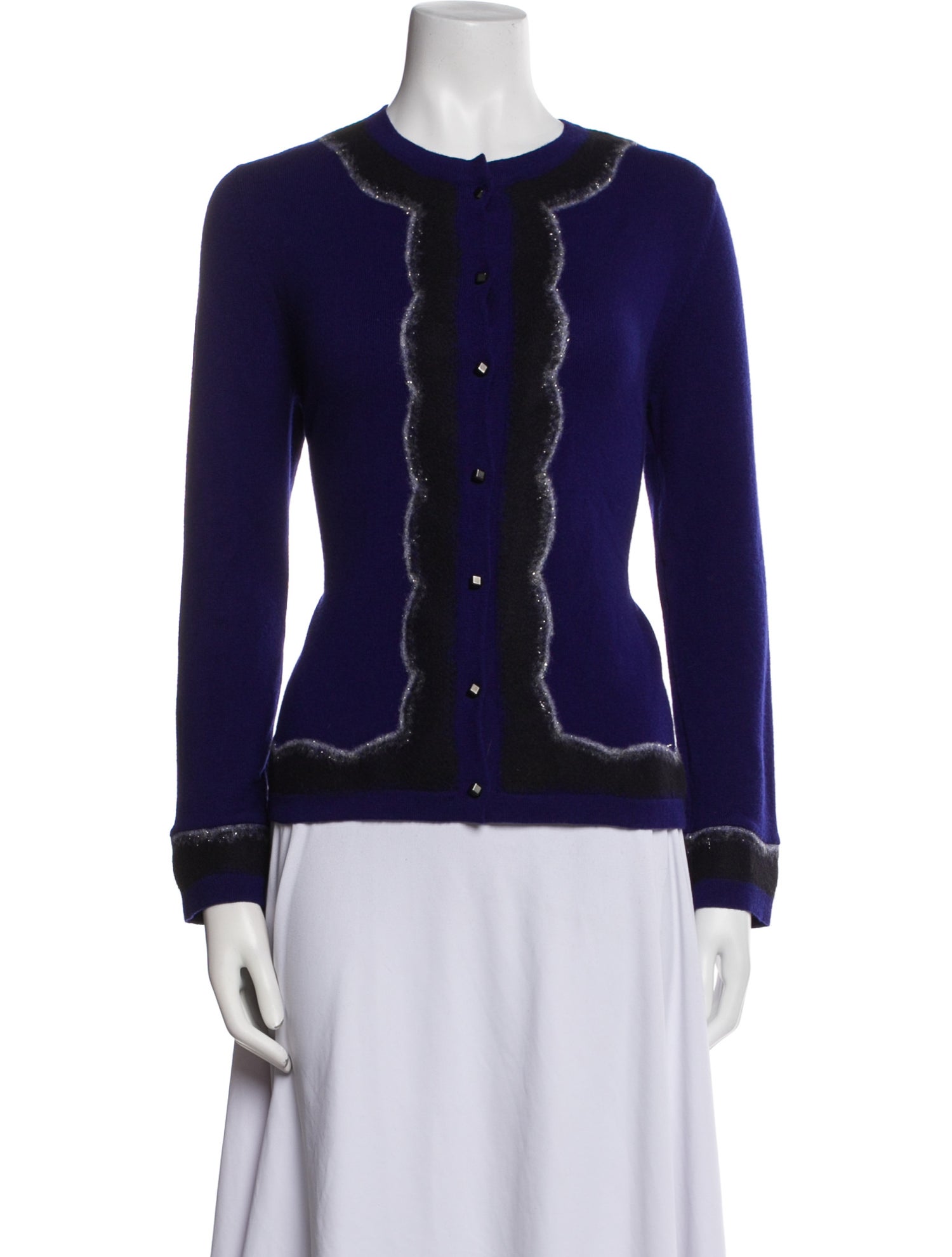 Oscar de la Renta Cashmere Crew Neck Sweater