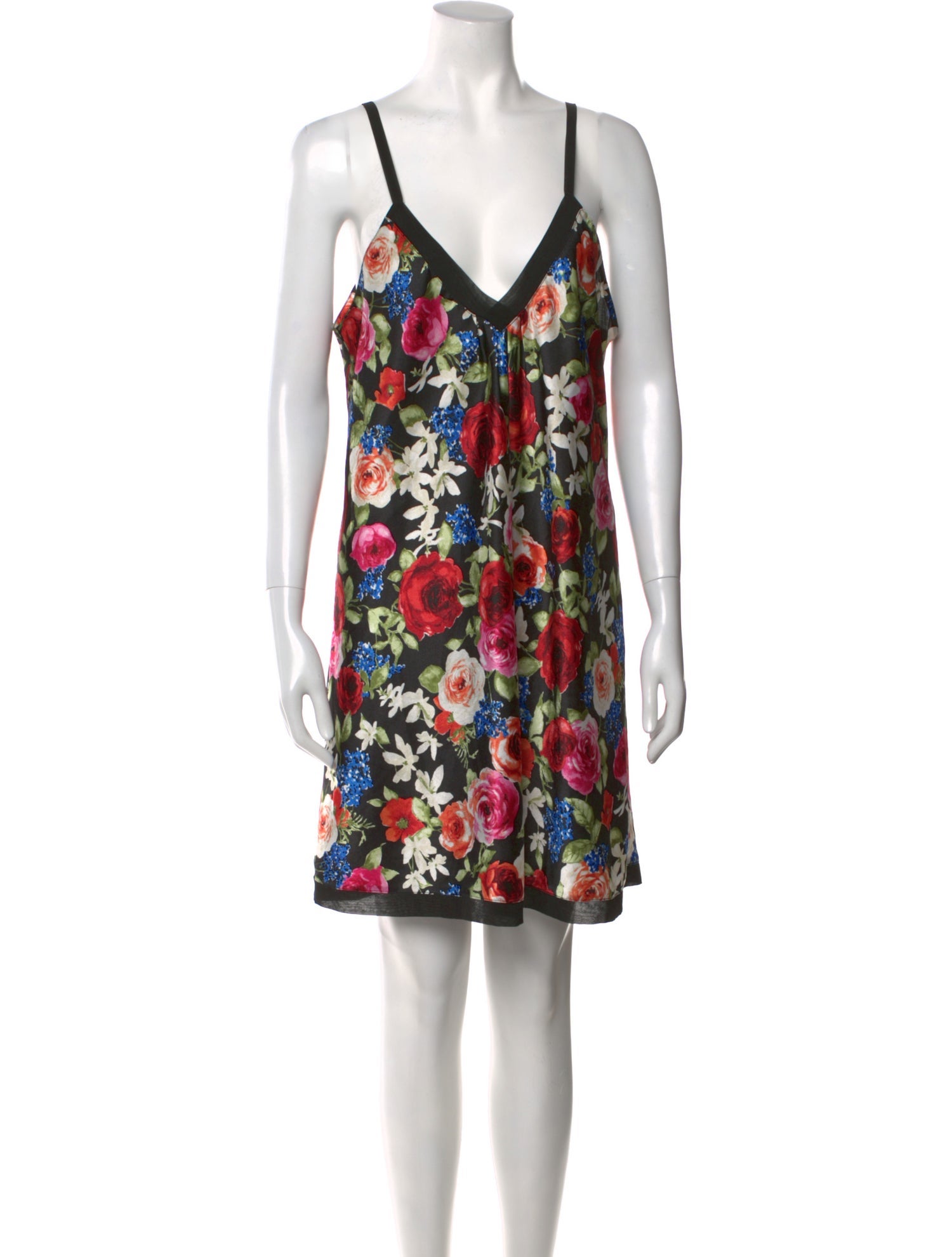 Oscar de la Renta Floral Print Mini Dress