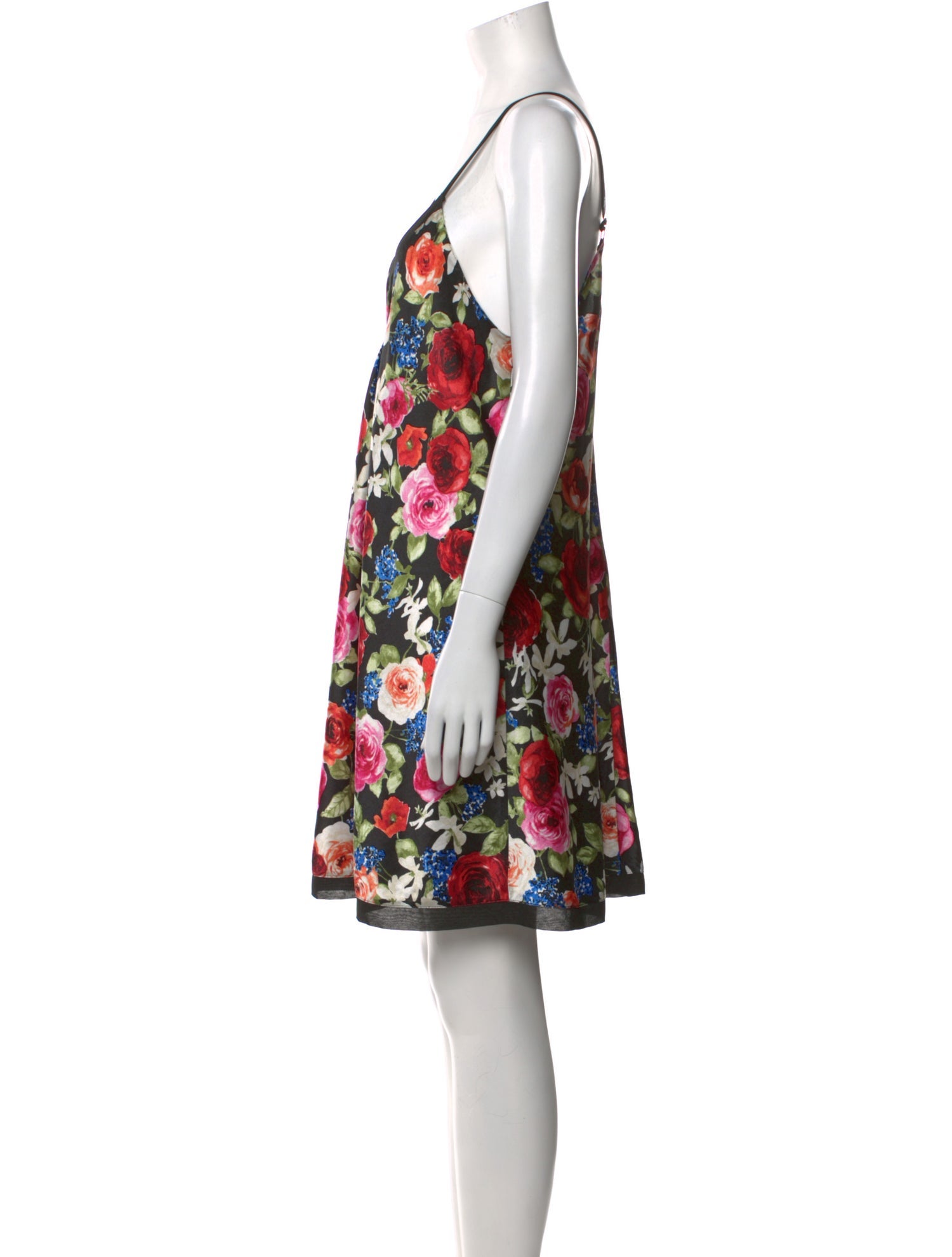 Oscar de la Renta Floral Print Mini Dress