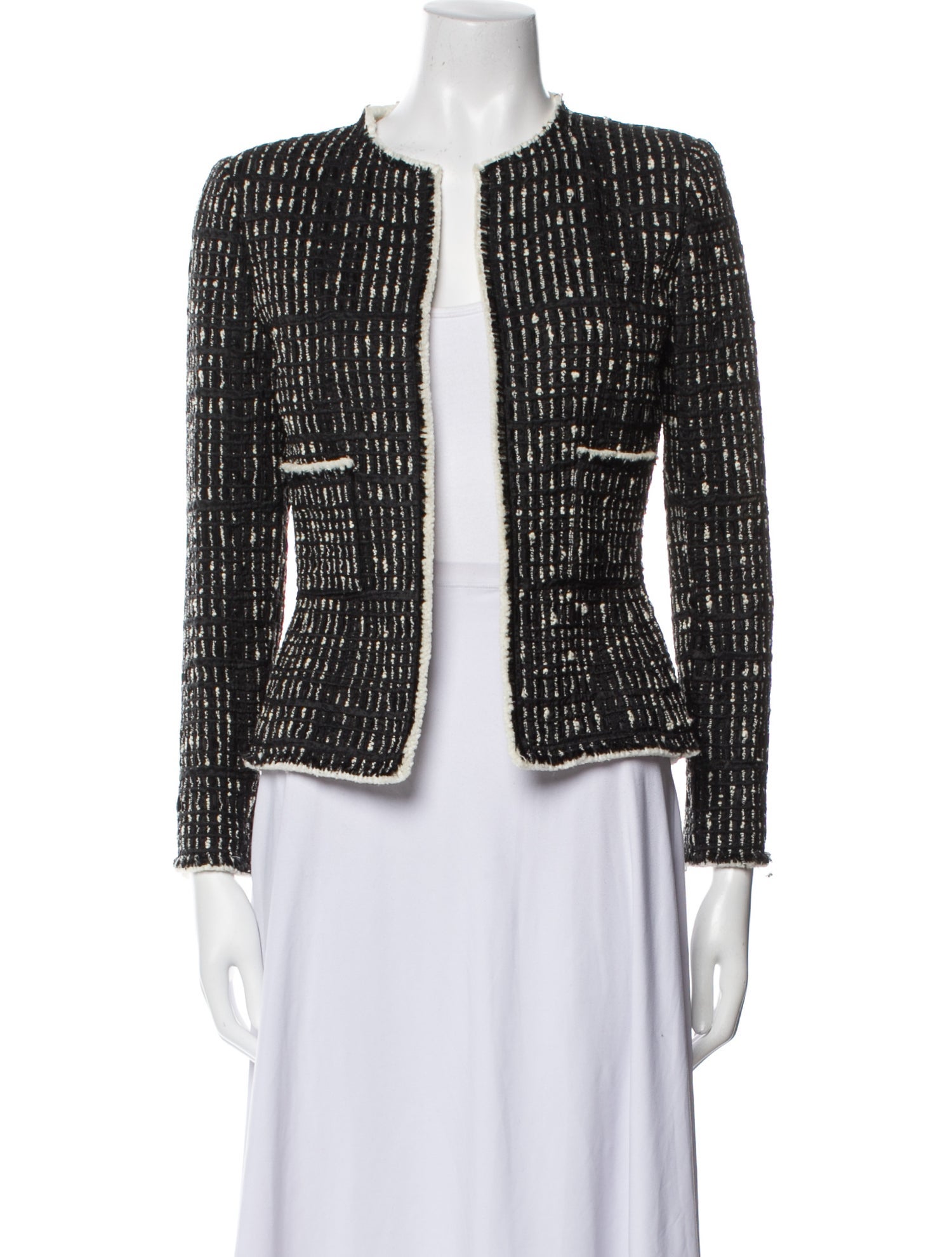 Oscar de la Renta Silk Tweed Pattern Jacket