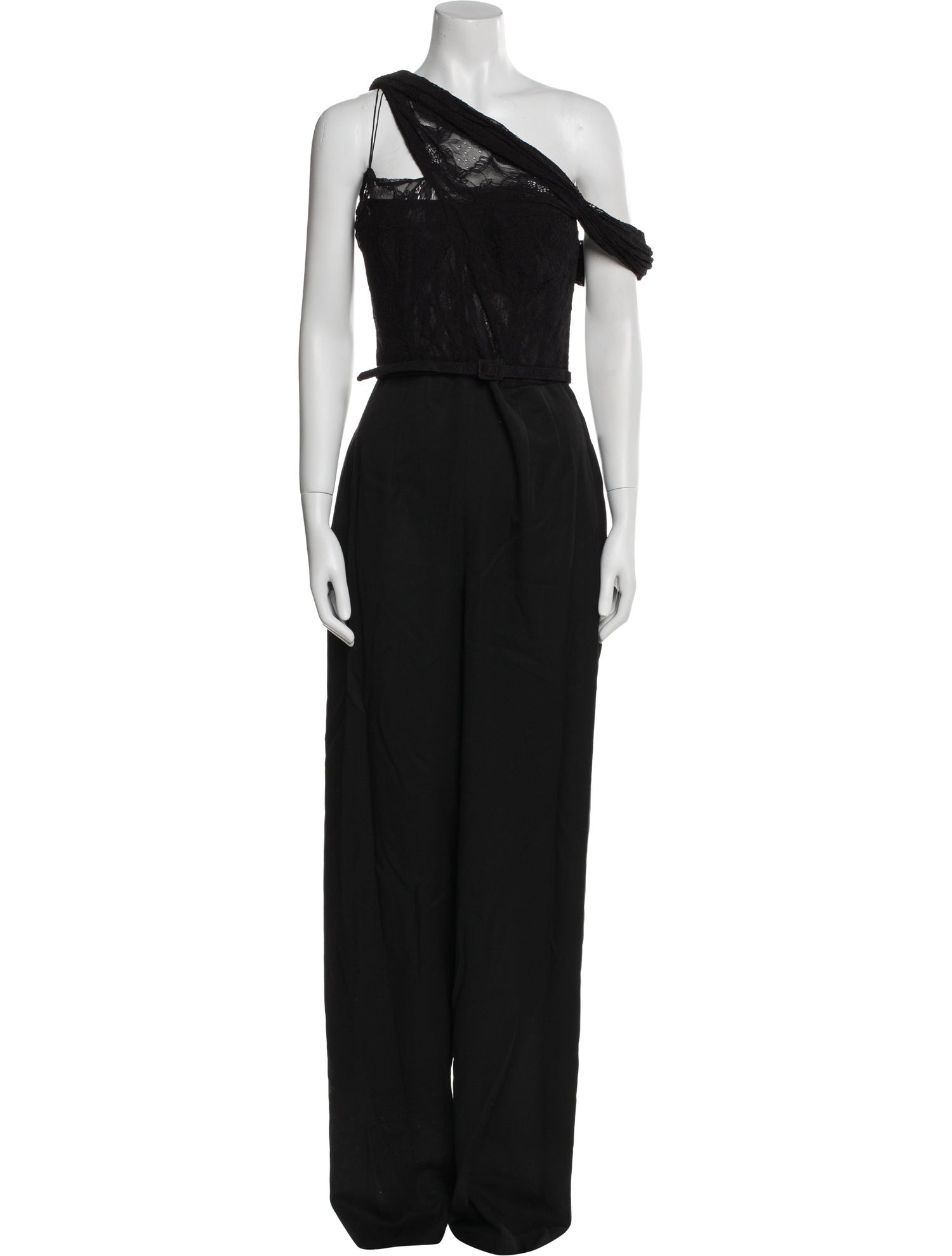 Oscar de la Renta Silk Asymmetrical Jumpsuit