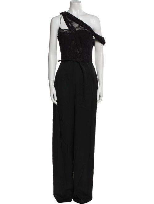 Oscar de la Renta Silk Asymmetrical Jumpsuit