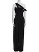 Oscar de la Renta Silk Asymmetrical Jumpsuit