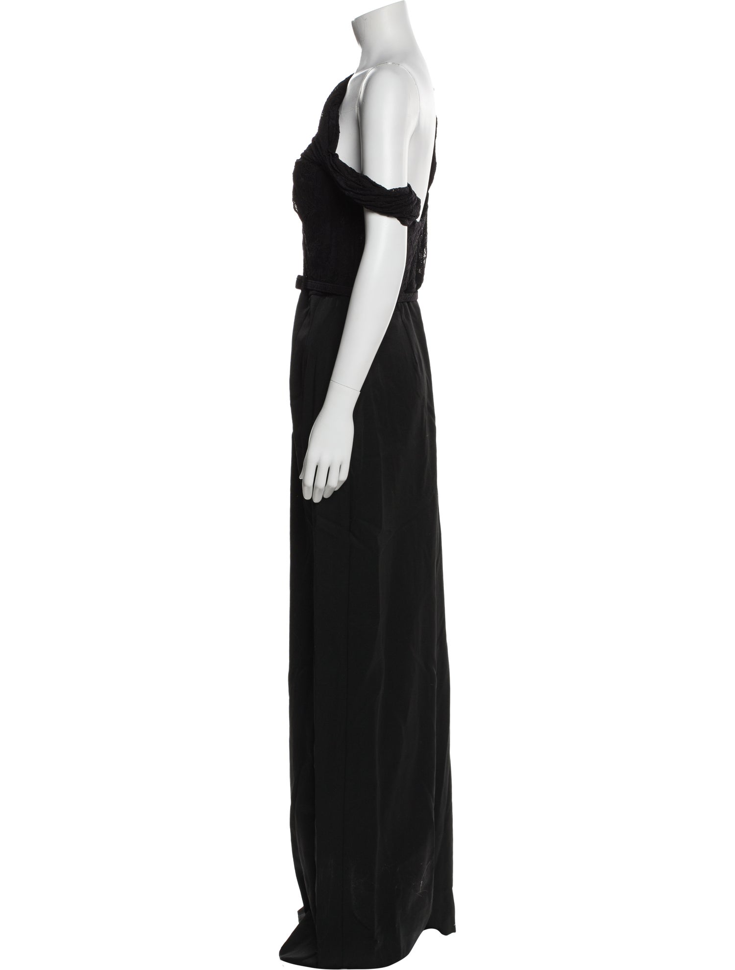 Oscar de la Renta Silk Asymmetrical Jumpsuit