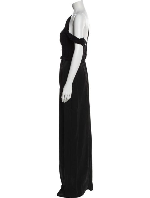 Oscar de la Renta Silk Asymmetrical Jumpsuit