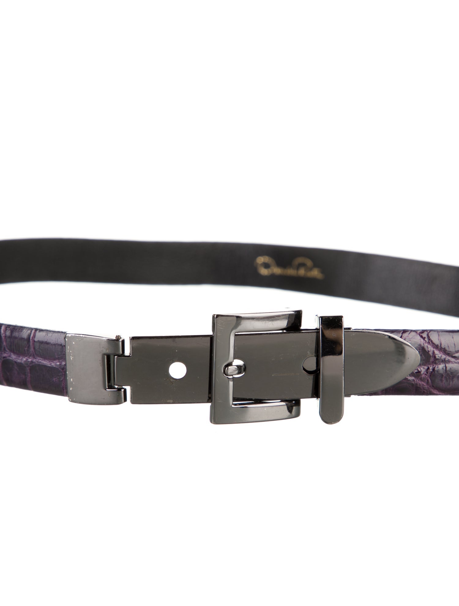 Oscar de la Renta Skinny Leather Waist Belt