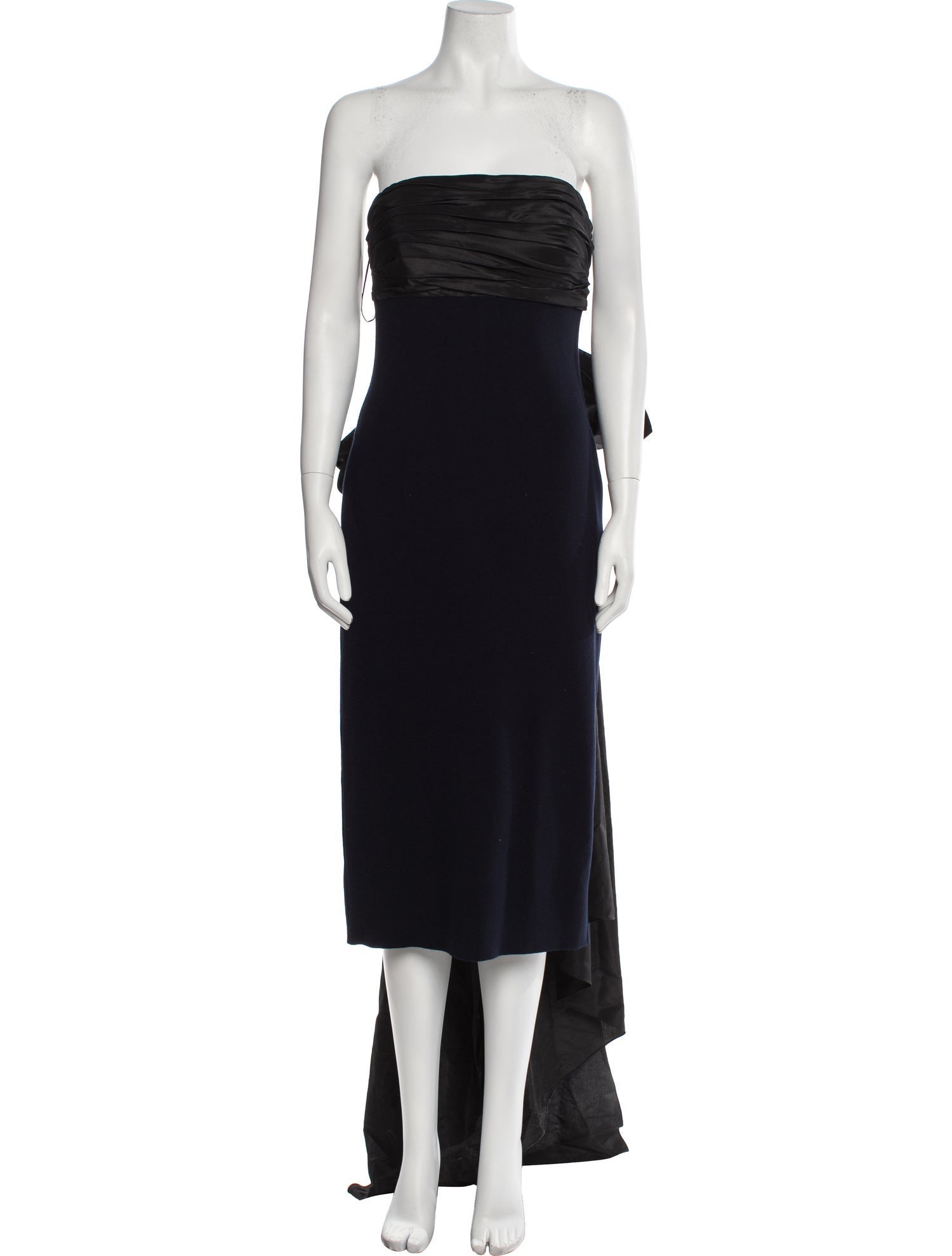 Oscar de la Renta Strapless Knee-Length Dress
