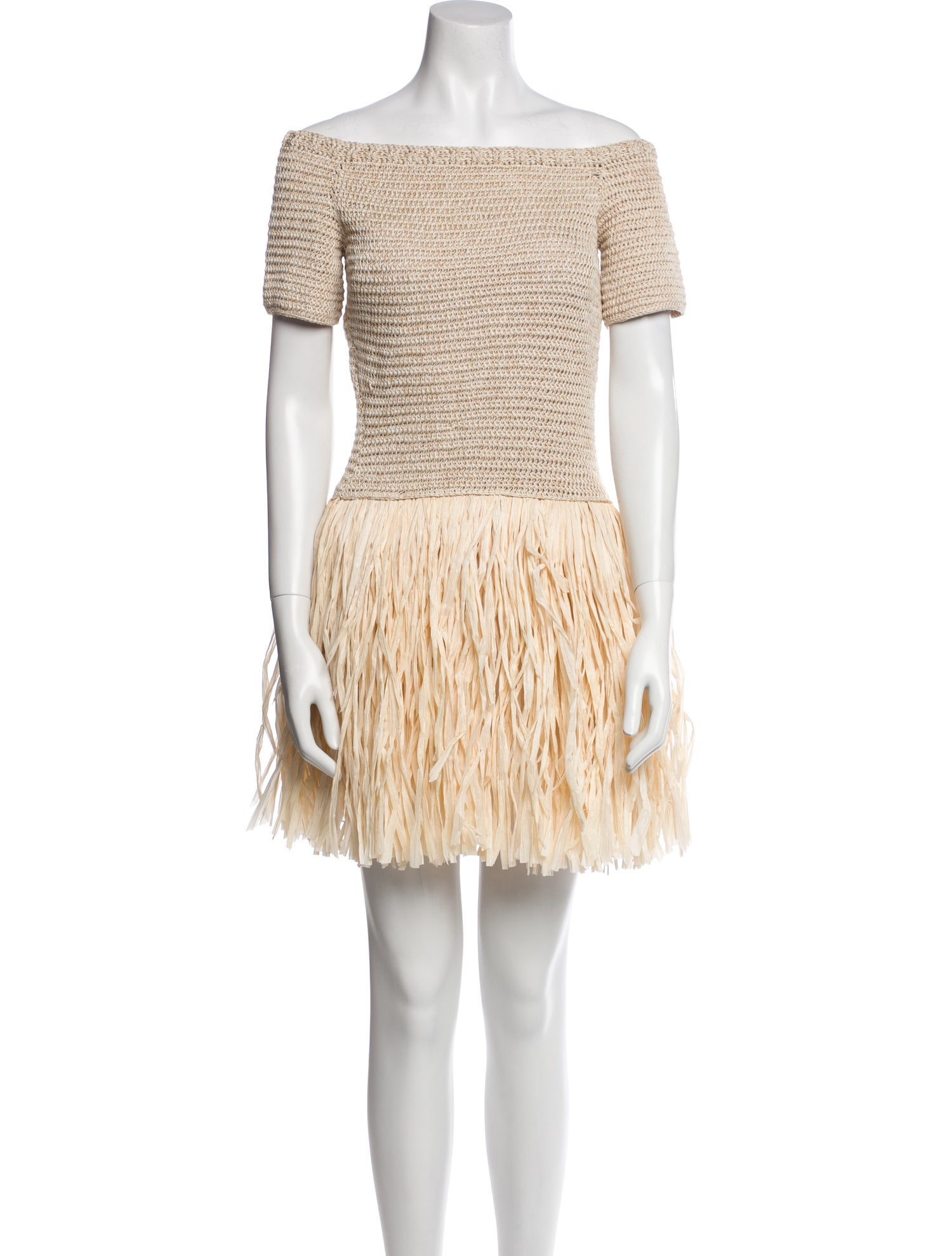 Oscar de la Renta Off-The-Shoulder Mini Dress