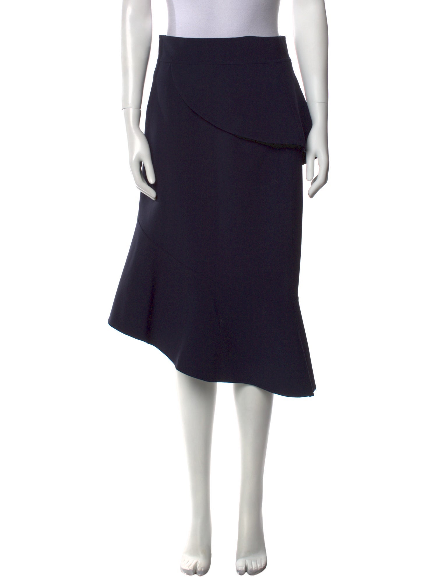 Oscar de la Renta Virgin Wool Knee-Length Skirt