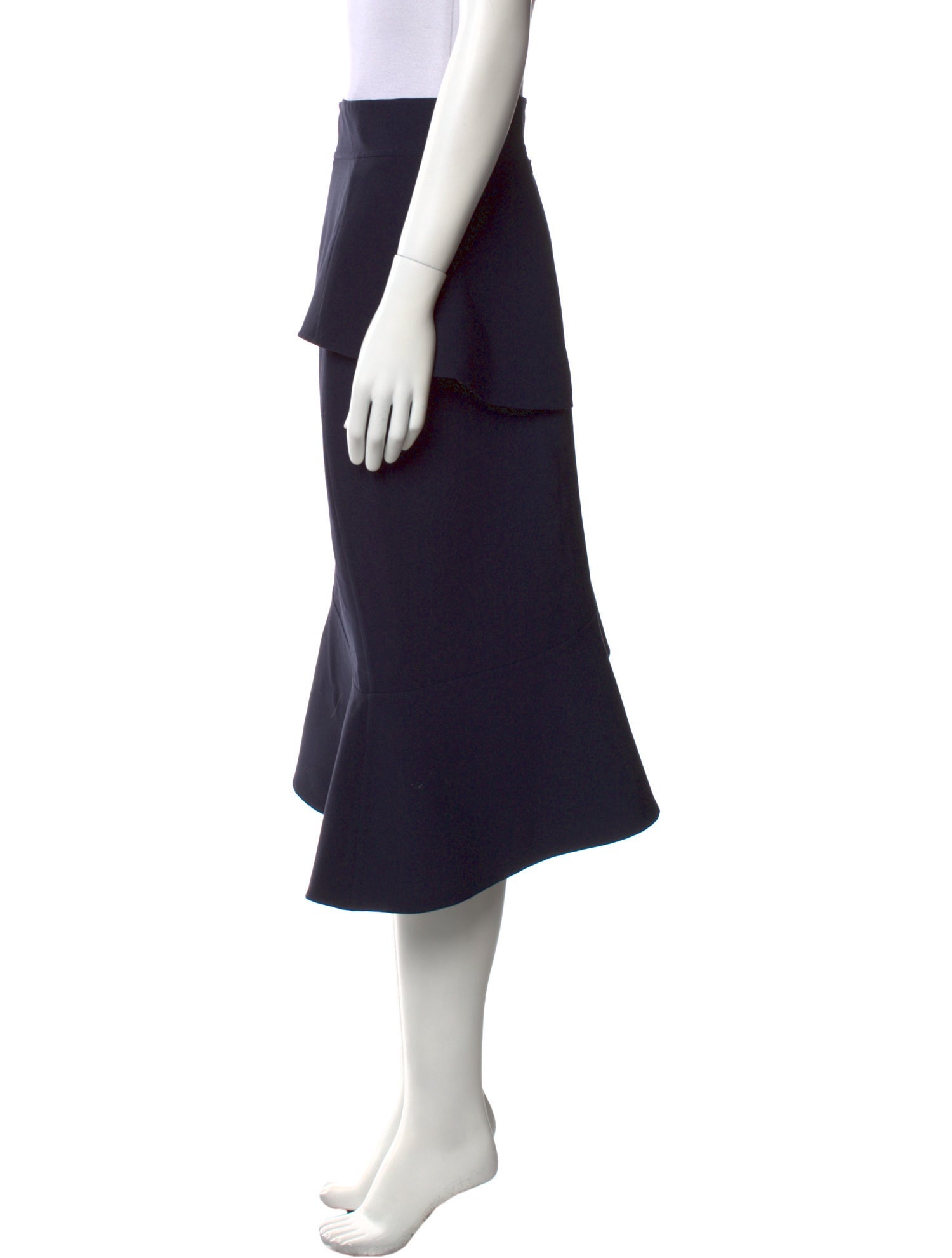 Oscar de la Renta Virgin Wool Knee-Length Skirt
