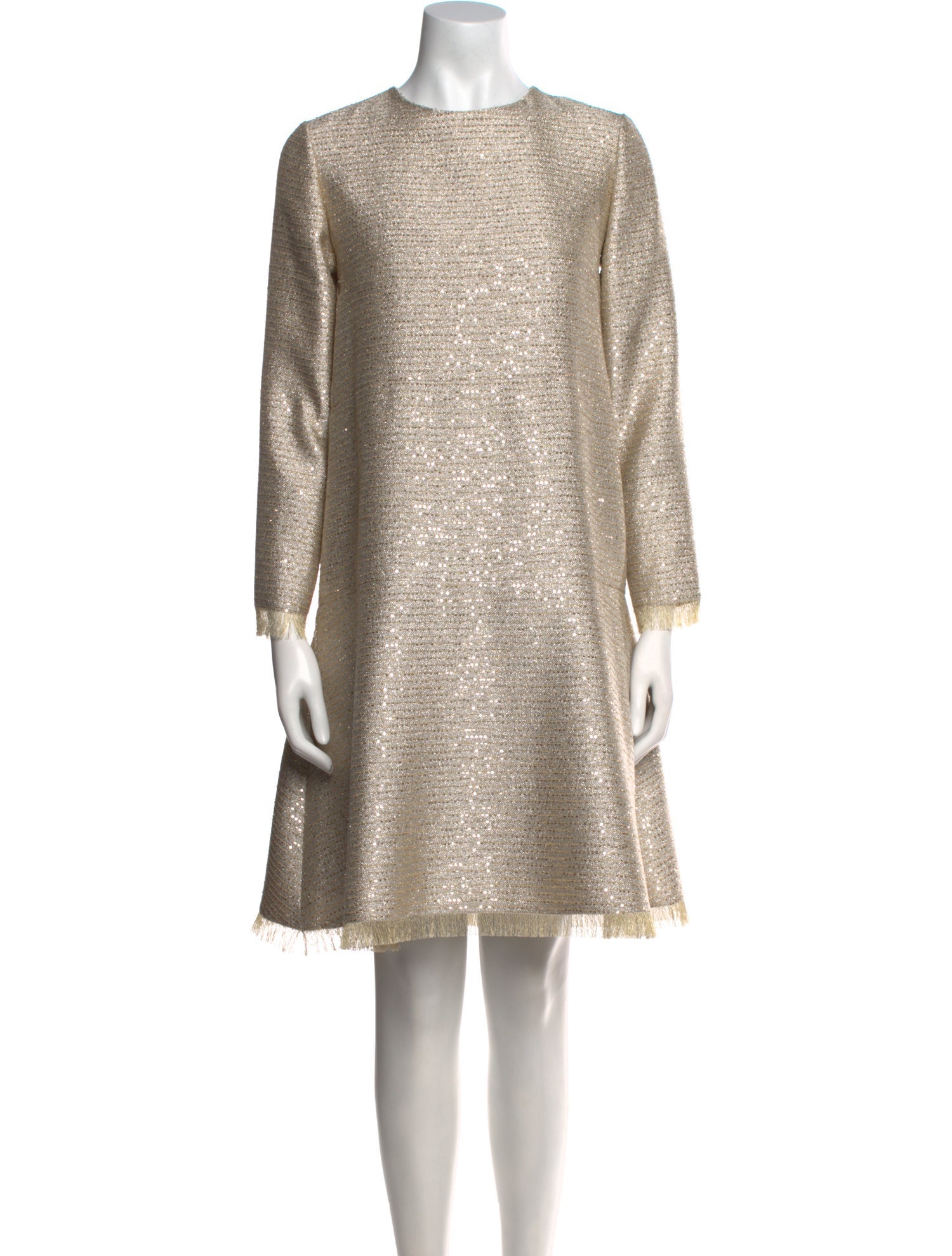 Oscar de la Renta Crew Neck Knee-Length Dress
