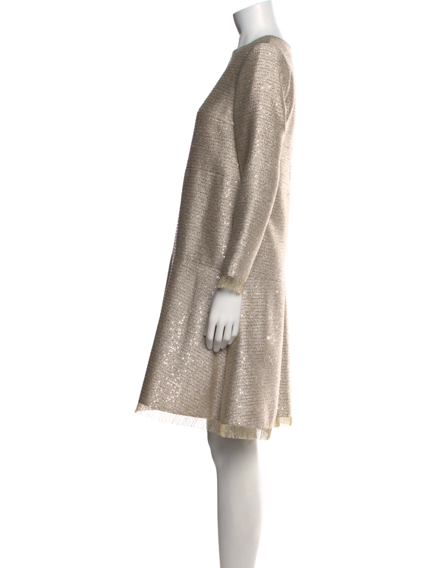 Oscar de la Renta Crew Neck Knee-Length Dress