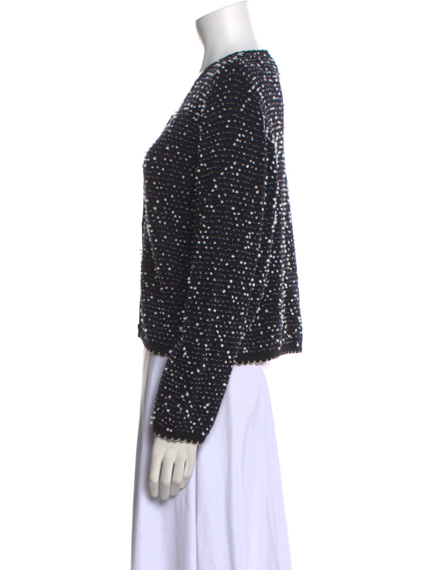 Oscar de la Renta Virgin Wool Scoop Neck Sweater