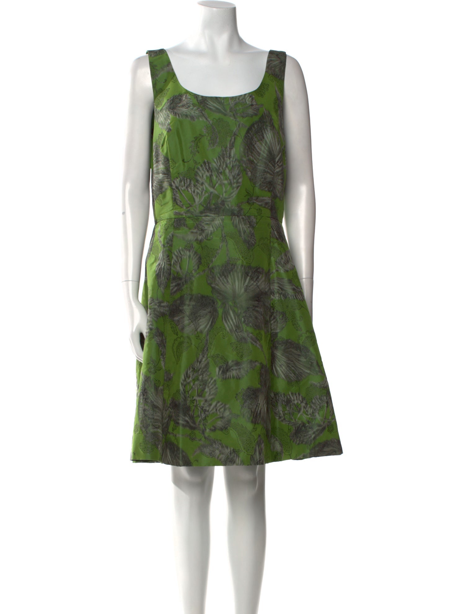 Oscar de la Renta Silk Knee-Length Dress