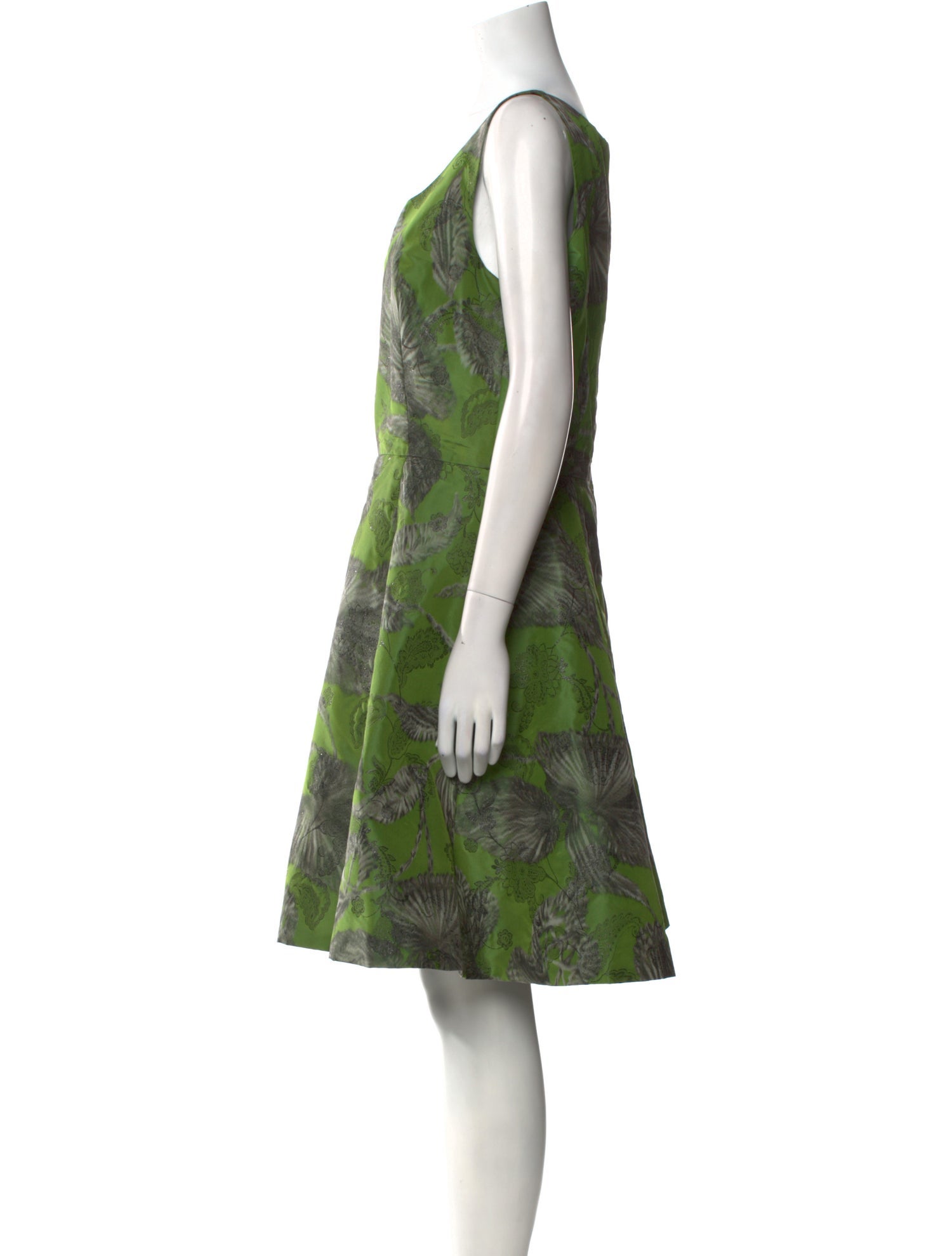 Oscar de la Renta Silk Knee-Length Dress