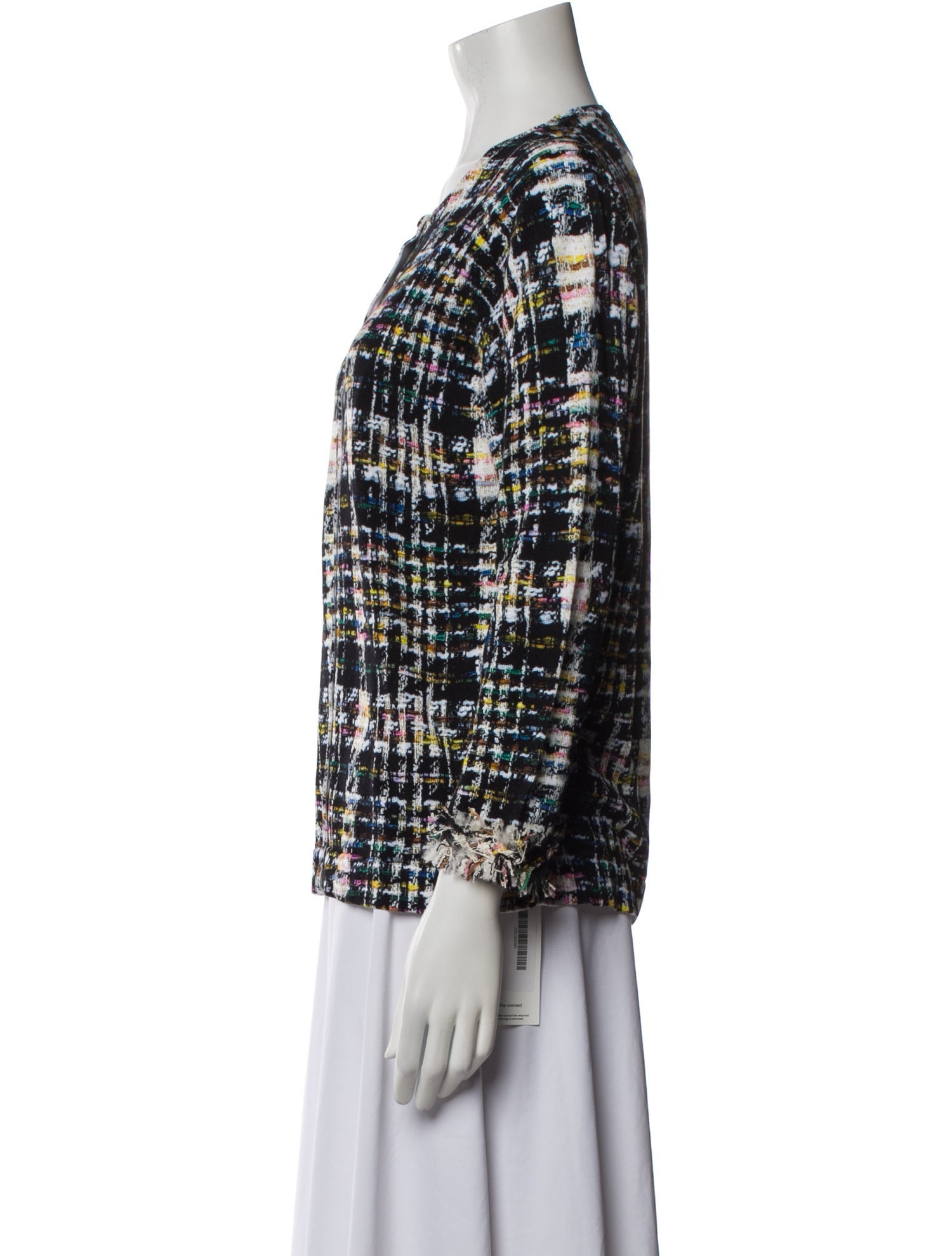 Oscar de la Renta Plaid Print Evening Jacket
