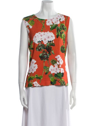 Oscar de la Renta Floral Print Set