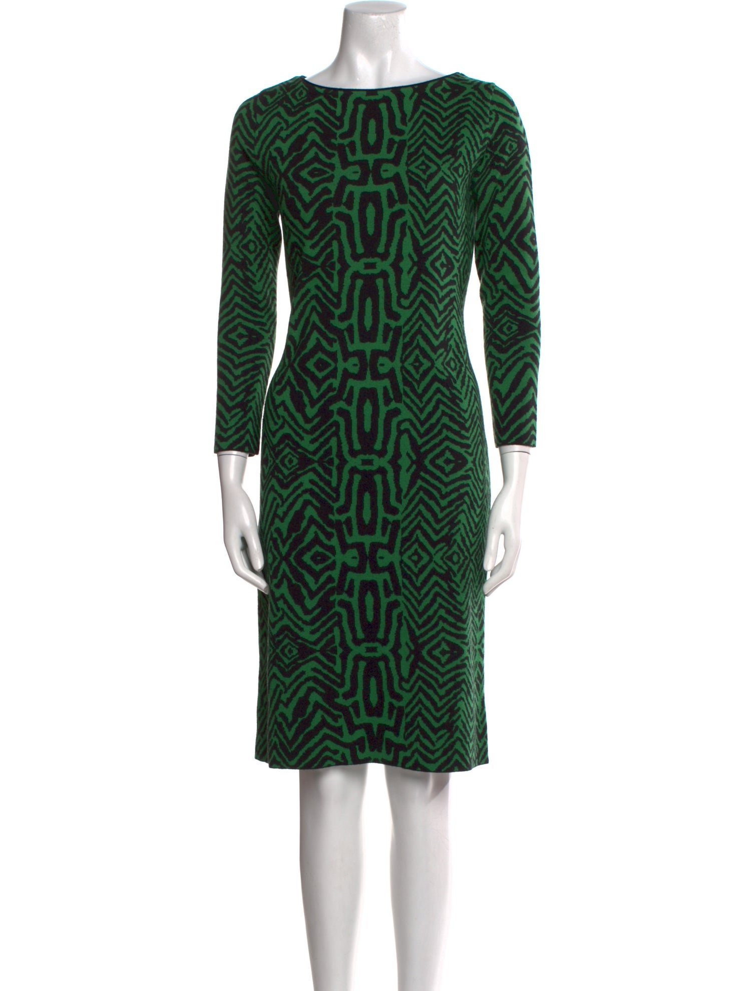 Oscar de la Renta Merino Wool Knee-Length Dress