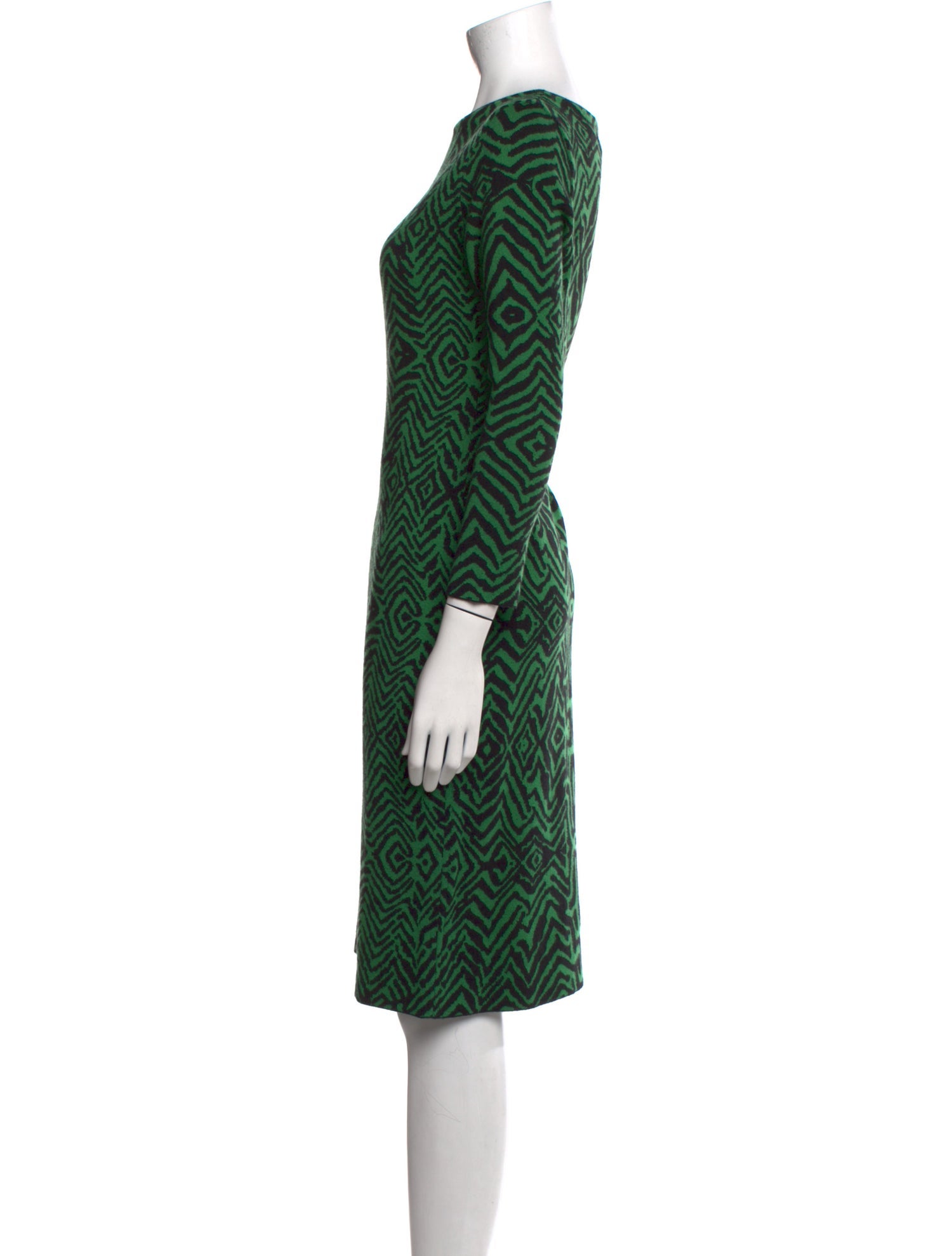 Oscar de la Renta Merino Wool Knee-Length Dress