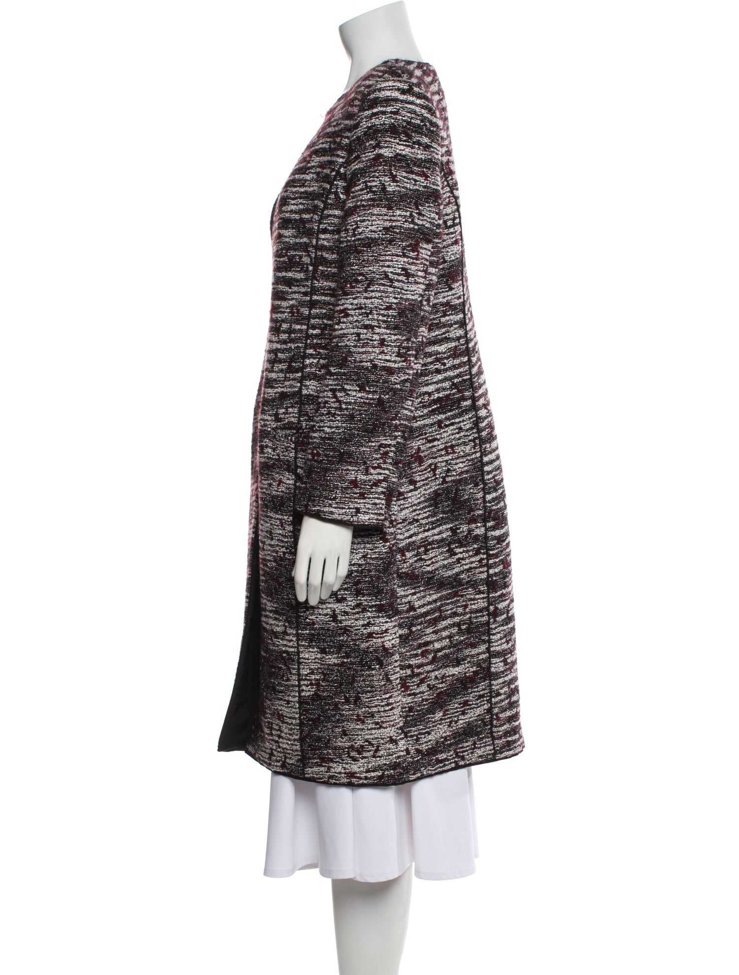 Oscar de la Renta Virgin Wool Printed Coat
