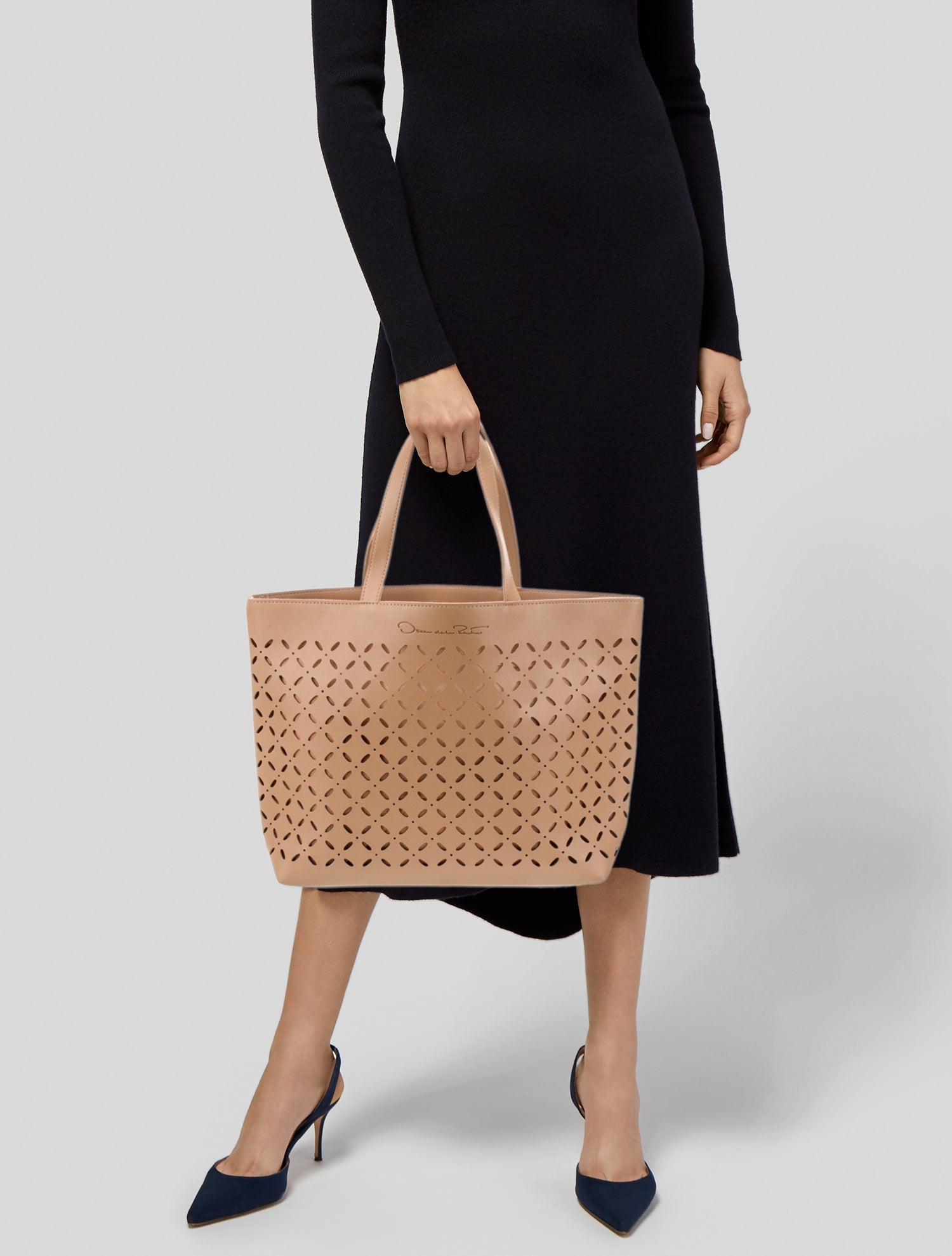 Oscar de la Renta Leather Tote