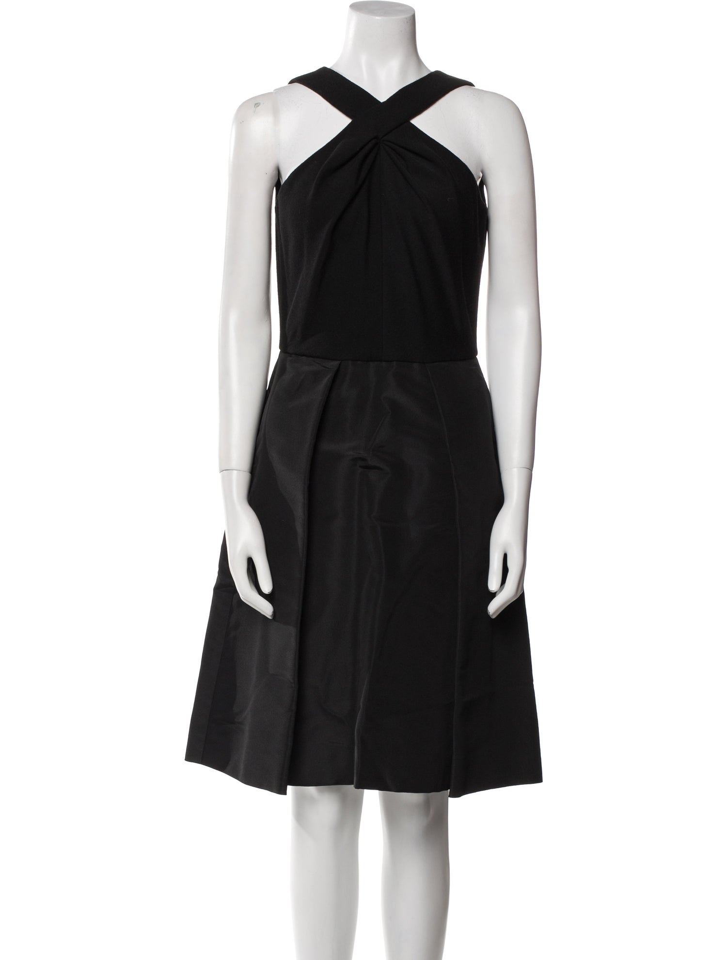 Oscar de la Renta Wool Knee-Length Dress