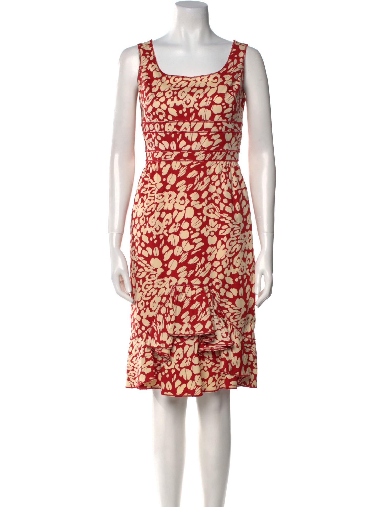 Oscar de la Renta Printed Knee-Length Dress