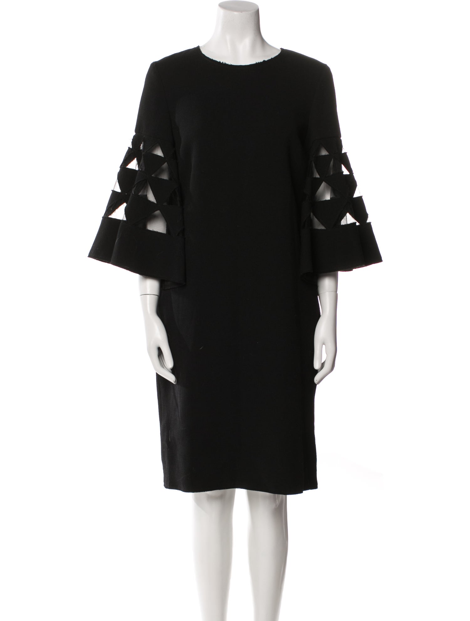 Oscar de la Renta Virgin Wool Knee-Length Dress w/ Tags